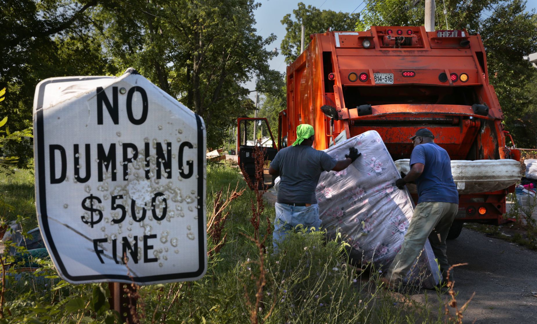 Illegal dumping in St. Louis, on St. Louis